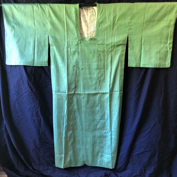 Long vintage michiyuki nylon rain coat - Picture 1 of 6